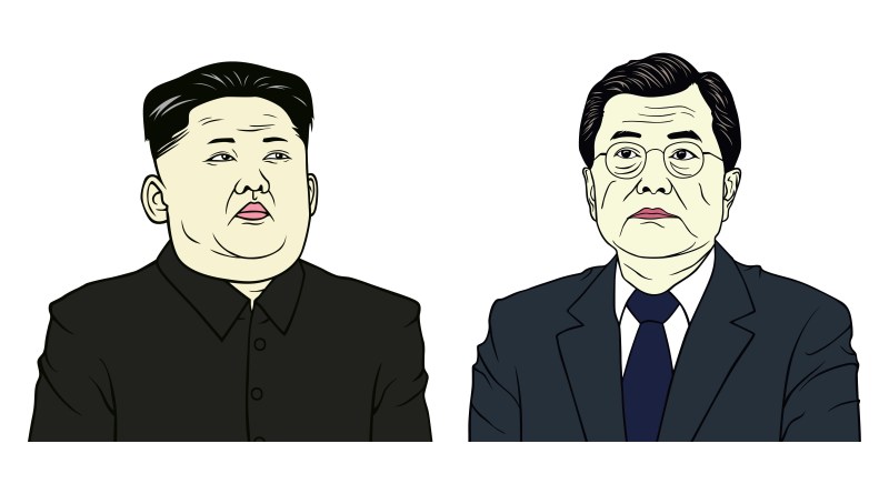 Poignée de main entre les chefs d&rsquo;État des deux Corées