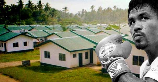 Le champion du monde de boxe Manny Pacquiao a construit 1 000 logements pour les pauvres philippins