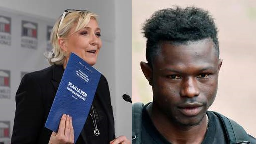 Marine Le Pen se prononce sur  la naturalisation de Mamadou Gassama, le négro qui a sauvé l&rsquo;enfant blanc à Paris
