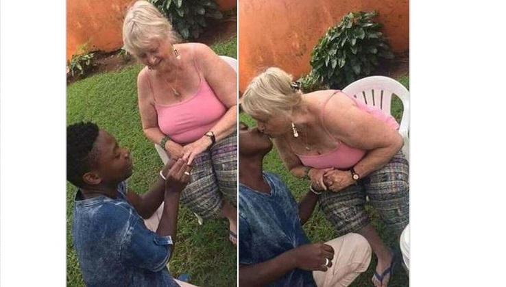 C&rsquo;est quoi le projet? Un jeune d&rsquo;à peine 16 ans s&rsquo;engage avec une dame plus vieille que sa  grand-mère (photos)